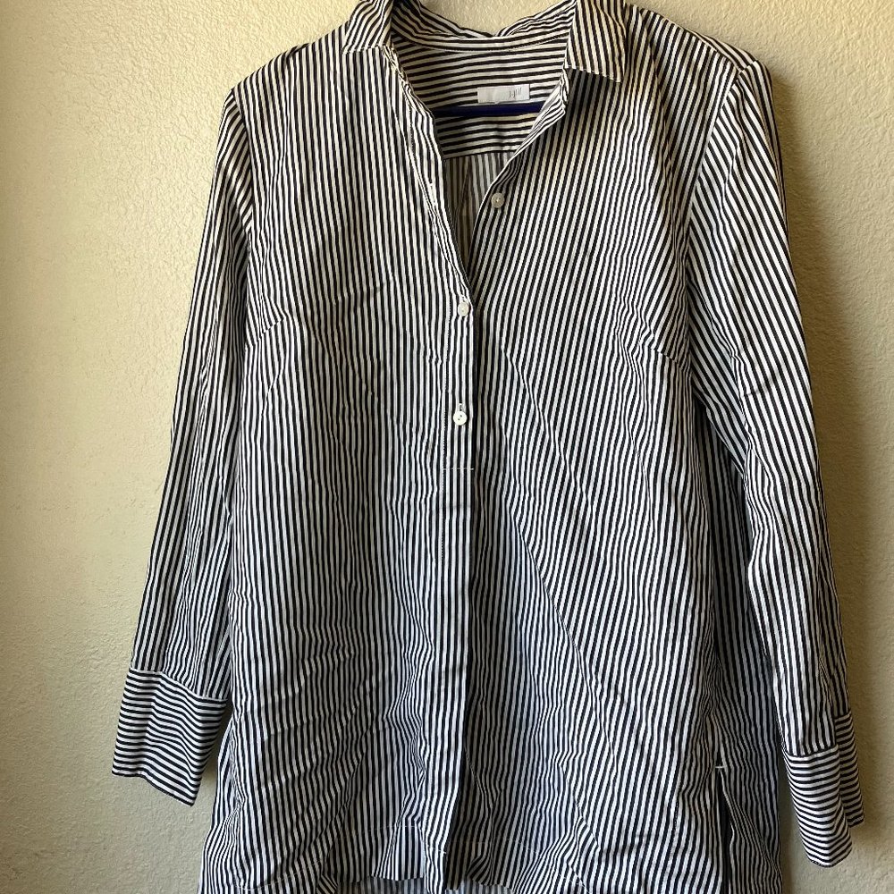 J.Jill Button Down Striped Shirt